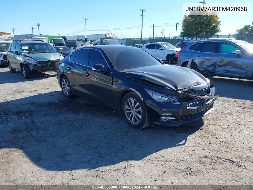 2015 Infiniti Q50 Premium VIN: JN1BV7AR3FM420968 Lot: 40535908