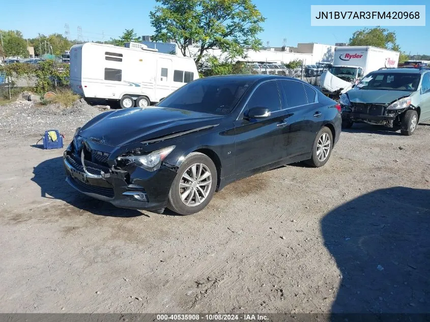 2015 Infiniti Q50 Premium VIN: JN1BV7AR3FM420968 Lot: 40535908