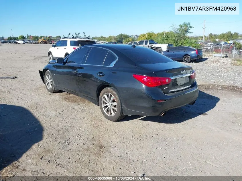 JN1BV7AR3FM420968 2015 Infiniti Q50 Premium