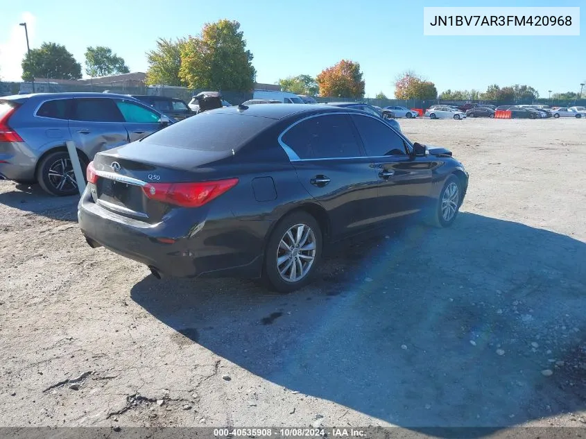 2015 Infiniti Q50 Premium VIN: JN1BV7AR3FM420968 Lot: 40535908