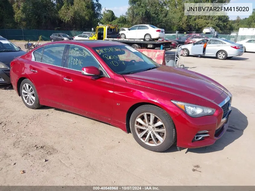 2015 Infiniti Q50 Premium VIN: JN1BV7AR2FM415020 Lot: 40548968