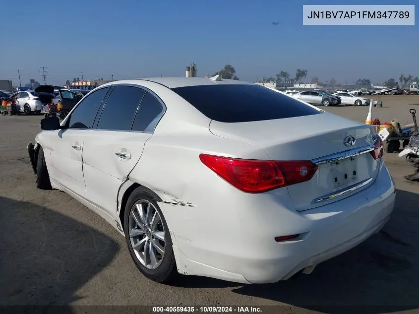 JN1BV7AP1FM347789 2015 Infiniti Q50 Premium/Sport