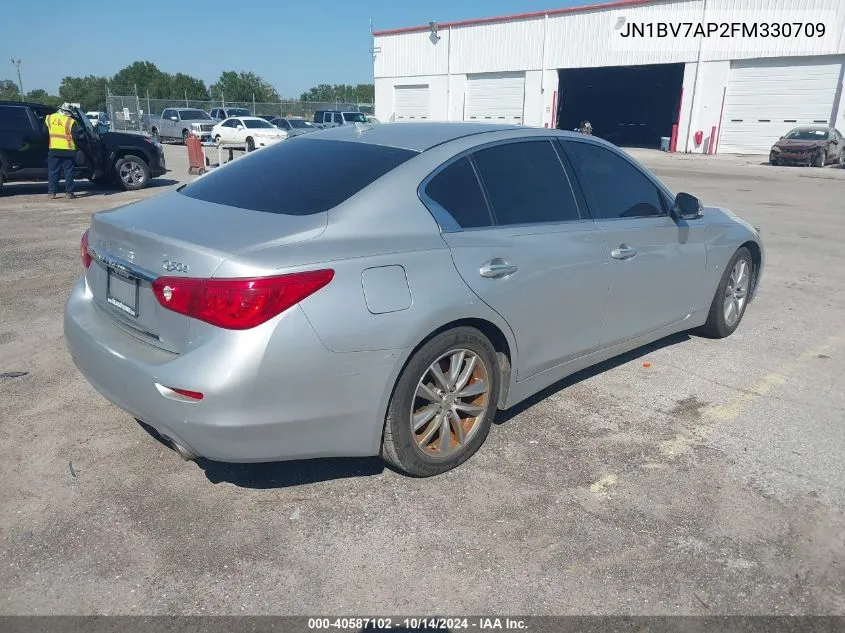 2015 Infiniti Q50 VIN: JN1BV7AP2FM330709 Lot: 40587102