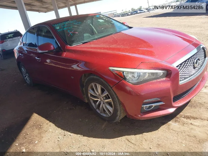 2015 Infiniti Q50 Premium VIN: JN1BV7APXFM354286 Lot: 40589262