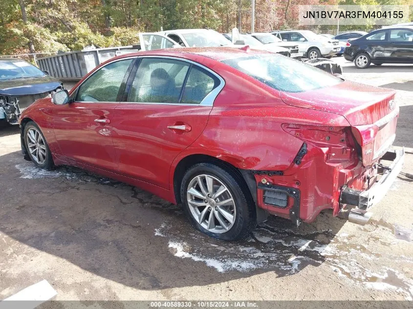 2015 Infiniti Q50 Premium VIN: JN1BV7AR3FM404155 Lot: 40589330