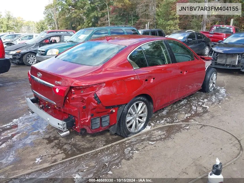 2015 Infiniti Q50 Premium VIN: JN1BV7AR3FM404155 Lot: 40589330