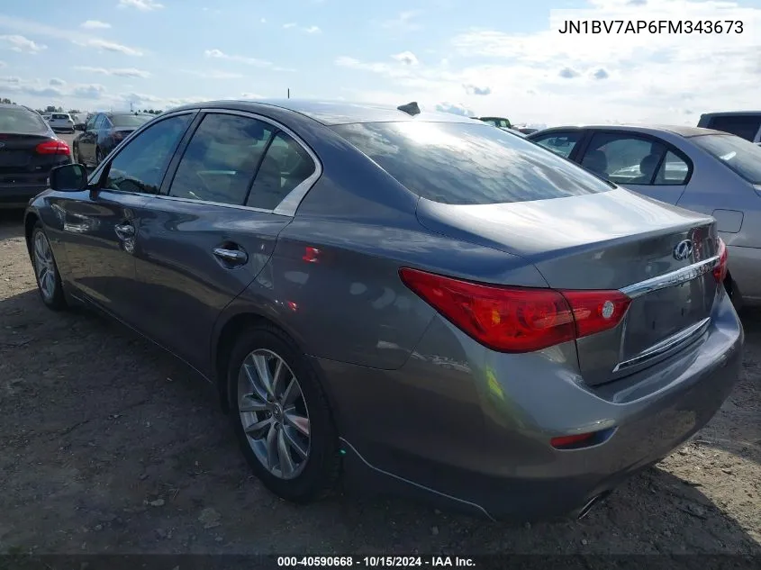 2015 Infiniti Q50 Premium VIN: JN1BV7AP6FM343673 Lot: 40590668