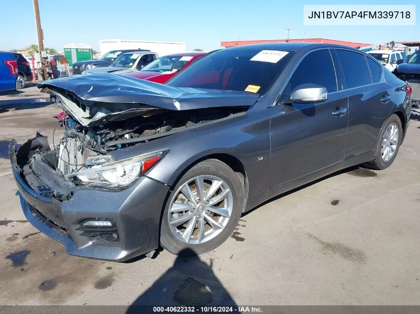 2015 Infiniti Q50 Premium VIN: JN1BV7AP4FM339718 Lot: 40622332