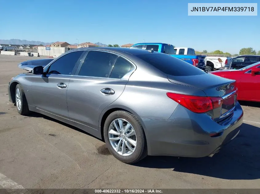 2015 Infiniti Q50 Premium VIN: JN1BV7AP4FM339718 Lot: 40622332