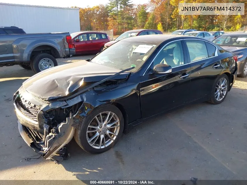 2015 Infiniti Q50 Premium VIN: JN1BV7AR6FM414372 Lot: 40668691