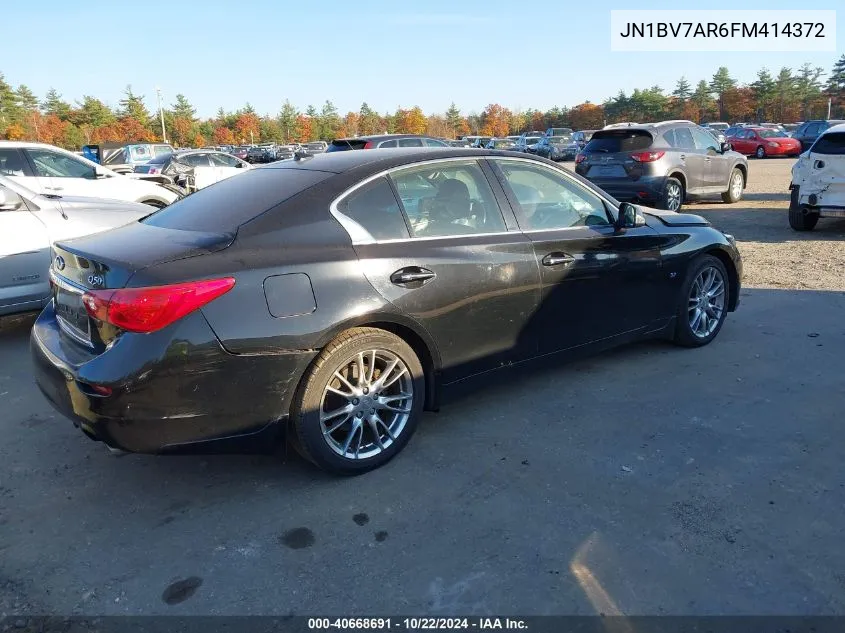 2015 Infiniti Q50 Premium VIN: JN1BV7AR6FM414372 Lot: 40668691