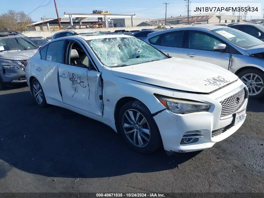 2015 Infiniti Q50 Premium/Sport VIN: JN1BV7AP4FM355434 Lot: 40671835