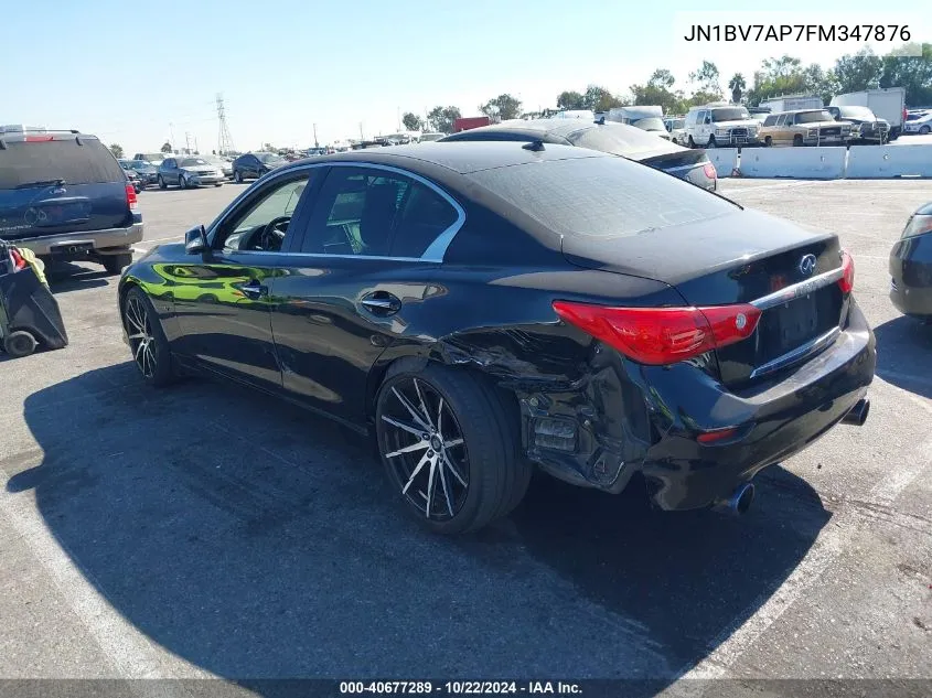 2015 Infiniti Q50 Sport VIN: JN1BV7AP7FM347876 Lot: 40677289