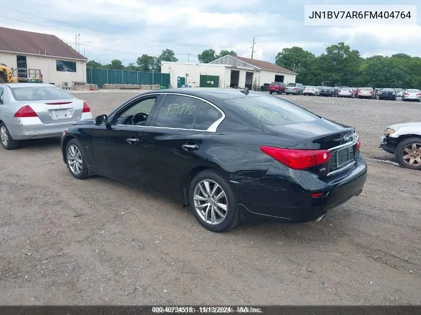 2015 Infiniti Q50 Premium VIN: JN1BV7AR6FM404764 Lot: 40734518