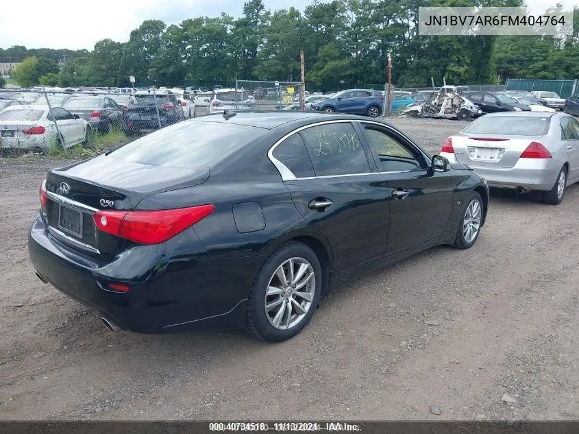 2015 Infiniti Q50 Premium VIN: JN1BV7AR6FM404764 Lot: 40734518