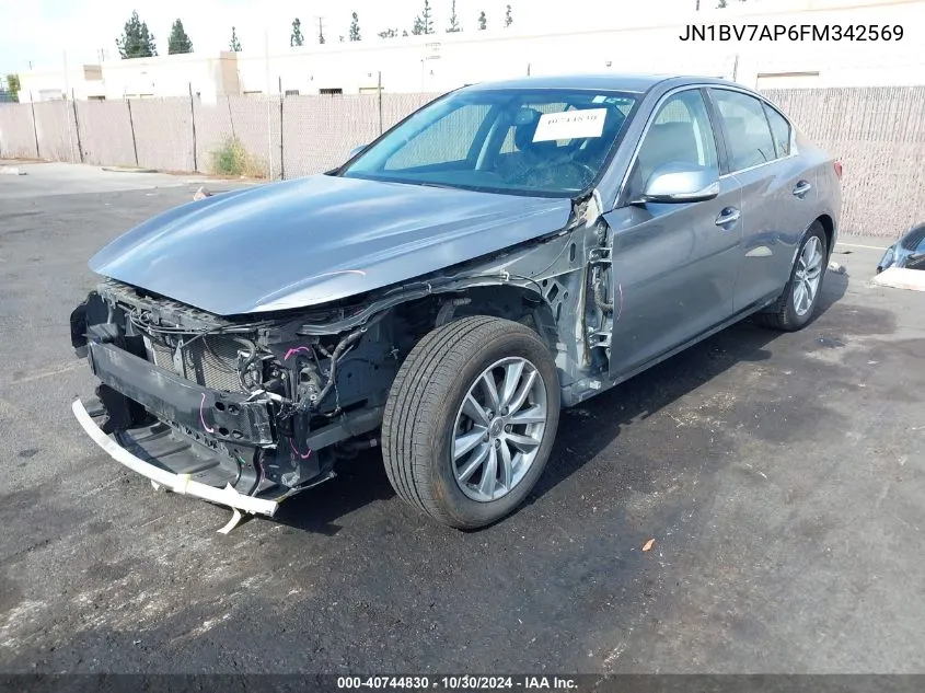 JN1BV7AP6FM342569 2015 Infiniti Q50 Premium