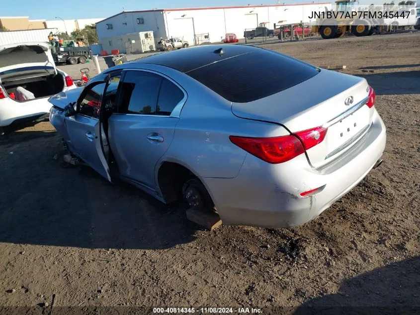 2015 Infiniti Q50 VIN: JN1BV7AP7FM345447 Lot: 40814345