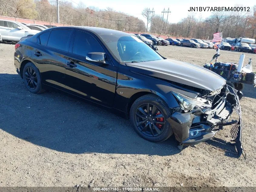 2015 Infiniti Q50 VIN: JN1BV7AR8FM400912 Lot: 40817183