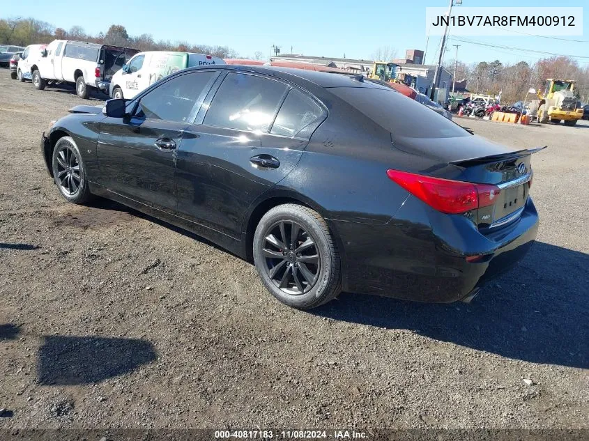 2015 Infiniti Q50 VIN: JN1BV7AR8FM400912 Lot: 40817183