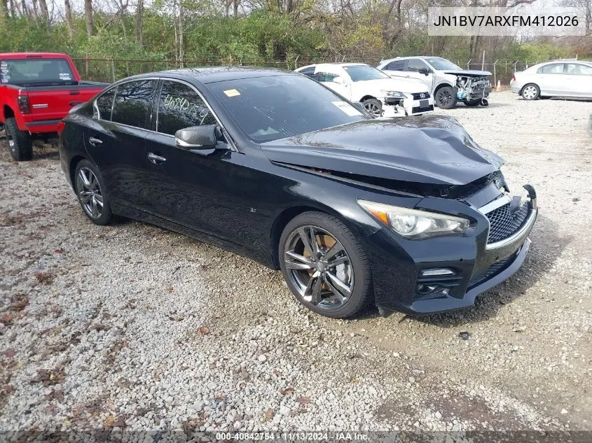 2015 Infiniti Q50 Sport VIN: JN1BV7ARXFM412026 Lot: 40842754