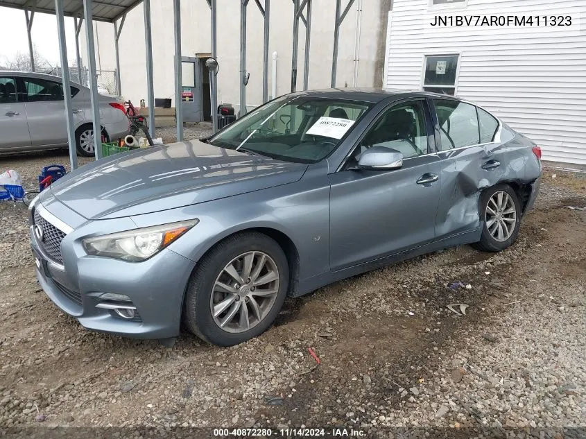 2015 Infiniti Q50 VIN: JN1BV7AR0FM411323 Lot: 40872280