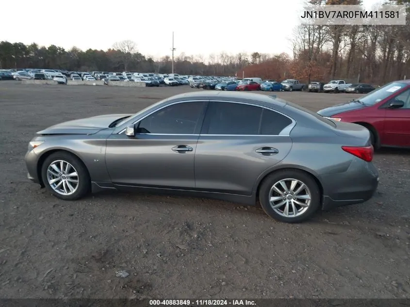 2015 Infiniti Q50 Premium VIN: JN1BV7AR0FM411581 Lot: 40883849