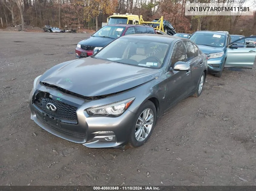 2015 Infiniti Q50 Premium VIN: JN1BV7AR0FM411581 Lot: 40883849