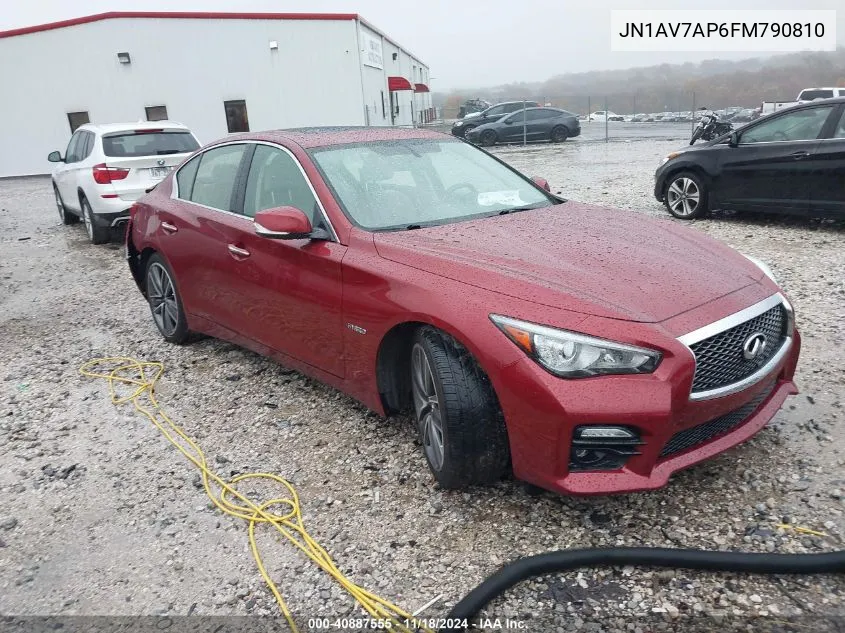 2015 Infiniti Q50 Hybrid Sport VIN: JN1AV7AP6FM790810 Lot: 40887555