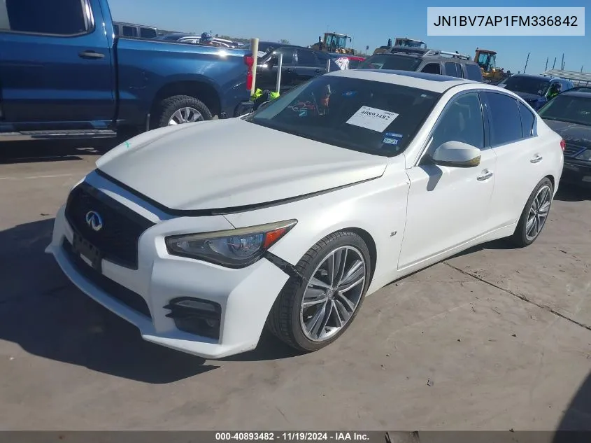 2015 Infiniti Q50 Sport VIN: JN1BV7AP1FM336842 Lot: 40893482