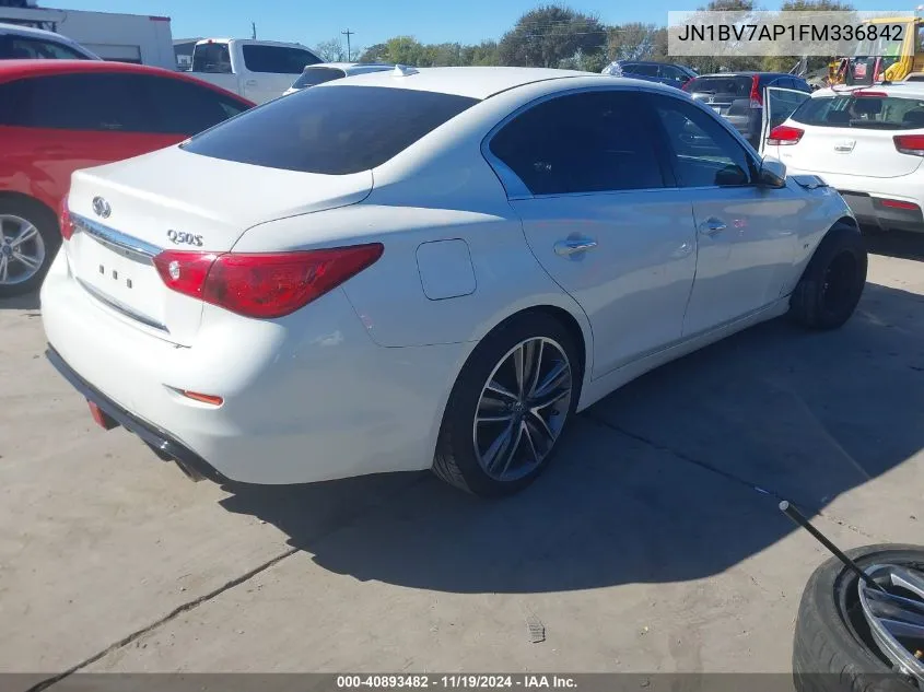 2015 Infiniti Q50 Sport VIN: JN1BV7AP1FM336842 Lot: 40893482