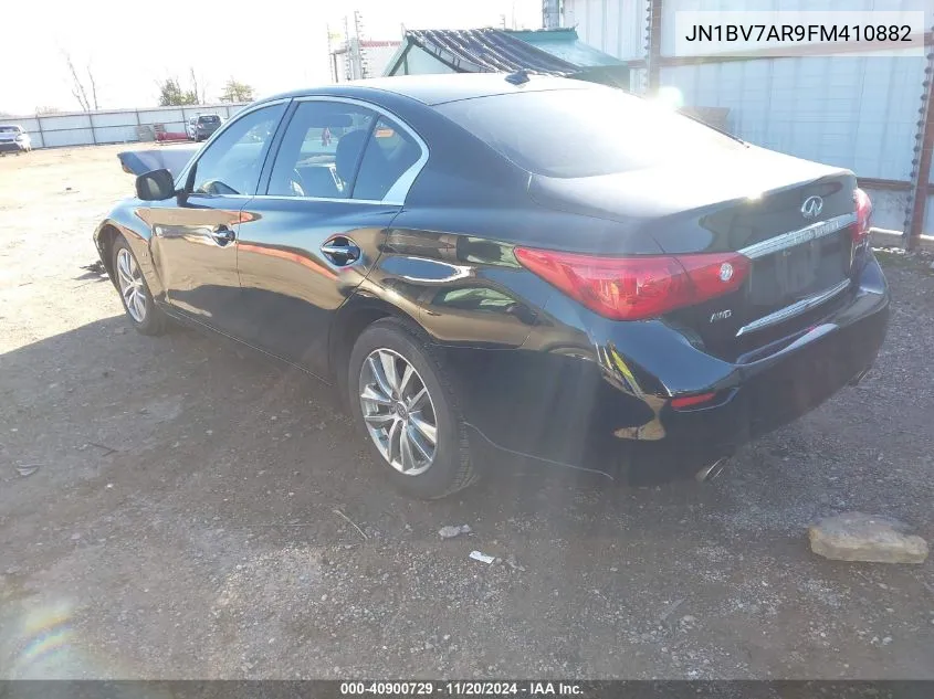 2015 Infiniti Q50 VIN: JN1BV7AR9FM410882 Lot: 40900729