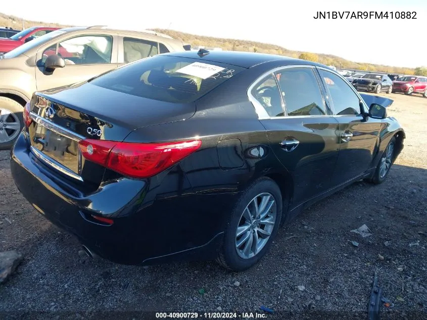 2015 Infiniti Q50 VIN: JN1BV7AR9FM410882 Lot: 40900729