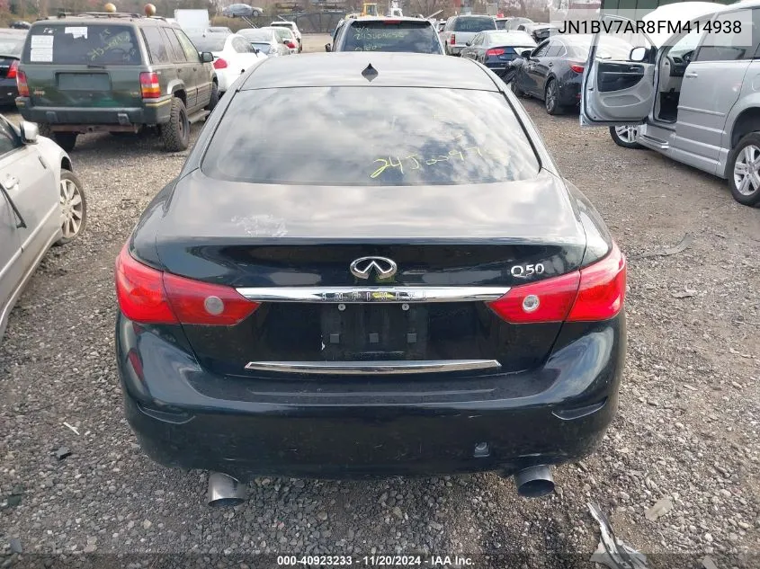 2015 Infiniti Q50 Premium VIN: JN1BV7AR8FM414938 Lot: 40923233