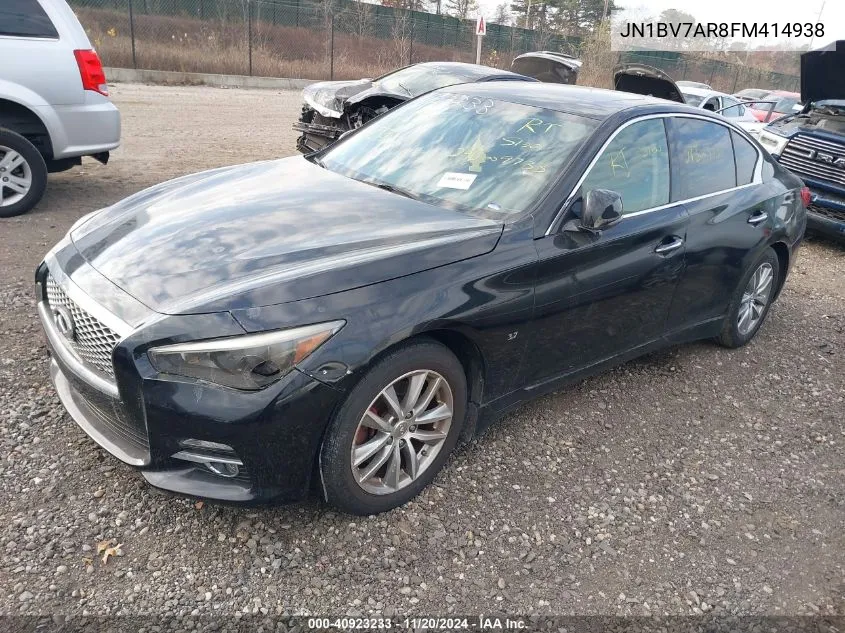 2015 Infiniti Q50 Premium VIN: JN1BV7AR8FM414938 Lot: 40923233