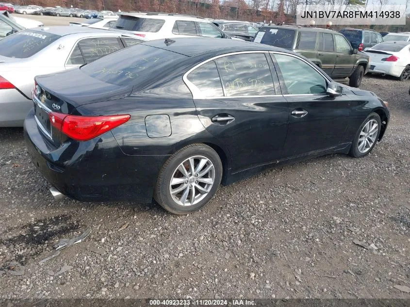 2015 Infiniti Q50 Premium VIN: JN1BV7AR8FM414938 Lot: 40923233