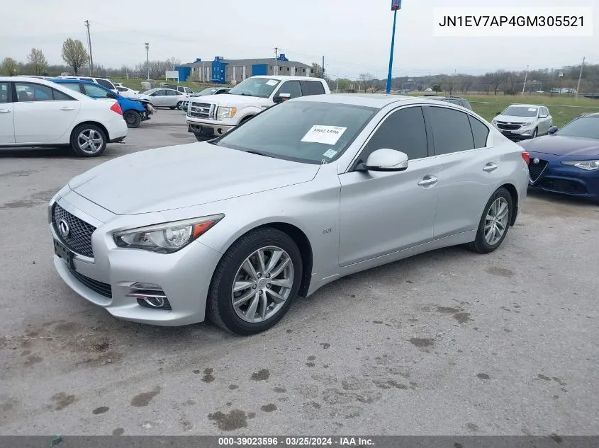 2016 Infiniti Q50 3.0T Premium VIN: JN1EV7AP4GM305521 Lot: 39023596