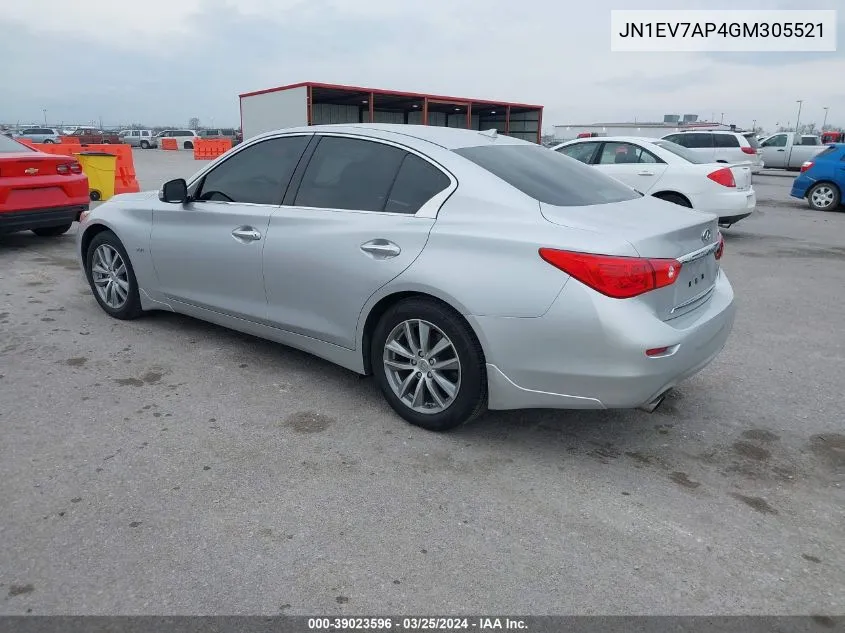 2016 Infiniti Q50 3.0T Premium VIN: JN1EV7AP4GM305521 Lot: 39023596