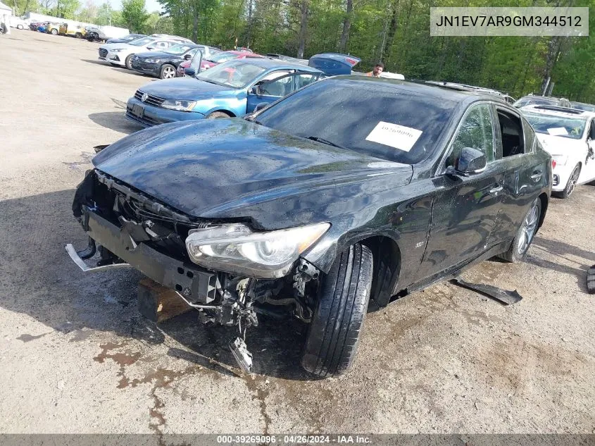 2016 Infiniti Q50 3.0T Premium VIN: JN1EV7AR9GM344512 Lot: 39269096