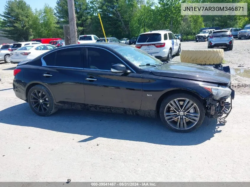 2016 Infiniti Q50 3.0T Premium/3.0T Sport VIN: JN1EV7AR3GM346871 Lot: 39541467