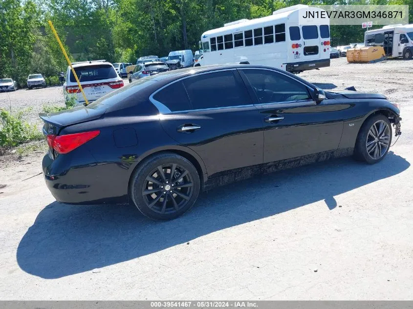 2016 Infiniti Q50 3.0T Premium/3.0T Sport VIN: JN1EV7AR3GM346871 Lot: 39541467