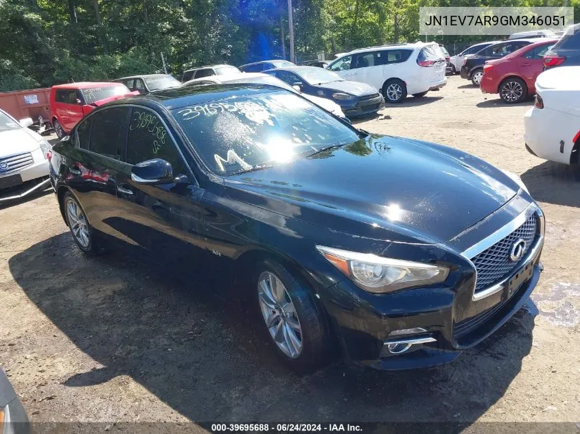 2016 Infiniti Q50 3.0T Premium VIN: JN1EV7AR9GM346051 Lot: 39695688