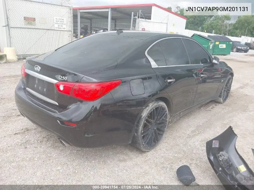 2016 Infiniti Q50 VIN: JN1CV7AP9GM201131 Lot: 39941754