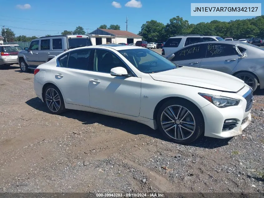 2016 Infiniti Q50 3.0T Sport VIN: JN1EV7AR7GM342127 Lot: 39943283