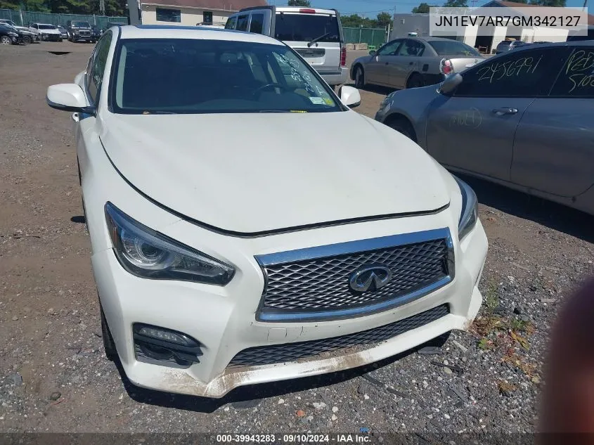 2016 Infiniti Q50 3.0T Sport VIN: JN1EV7AR7GM342127 Lot: 39943283