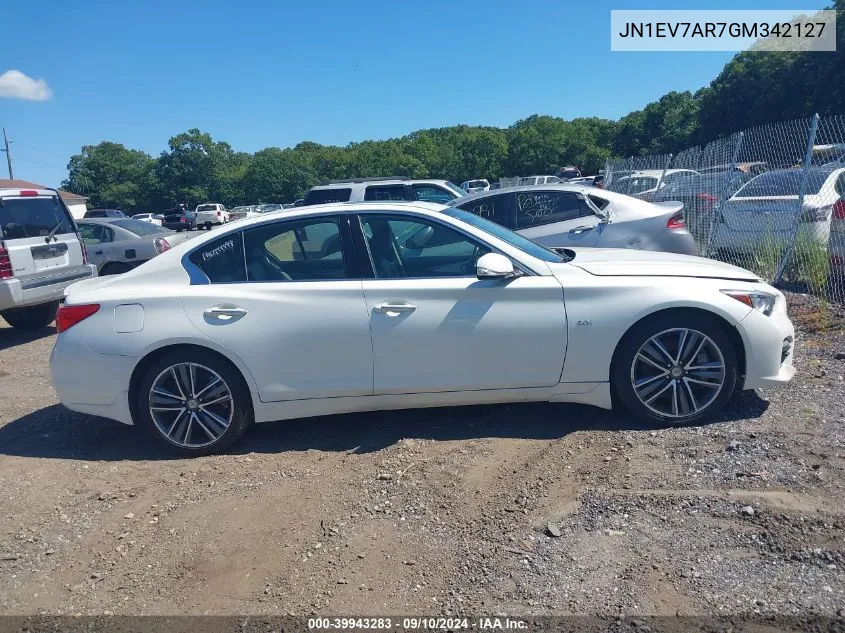 2016 Infiniti Q50 3.0T Sport VIN: JN1EV7AR7GM342127 Lot: 39943283