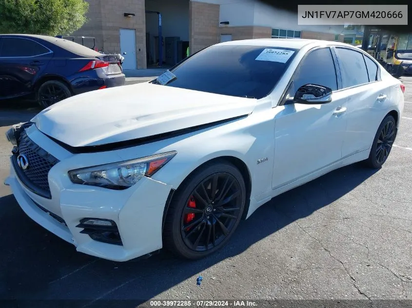 JN1FV7AP7GM420666 2016 Infiniti Q50 3.0T Red Sport 400