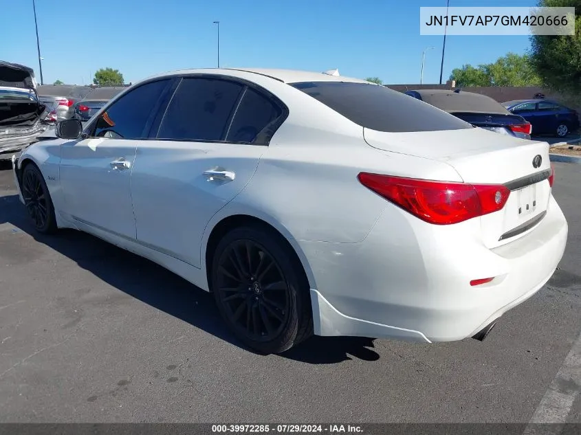 JN1FV7AP7GM420666 2016 Infiniti Q50 3.0T Red Sport 400