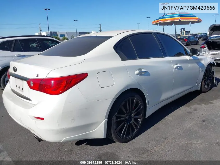 JN1FV7AP7GM420666 2016 Infiniti Q50 3.0T Red Sport 400