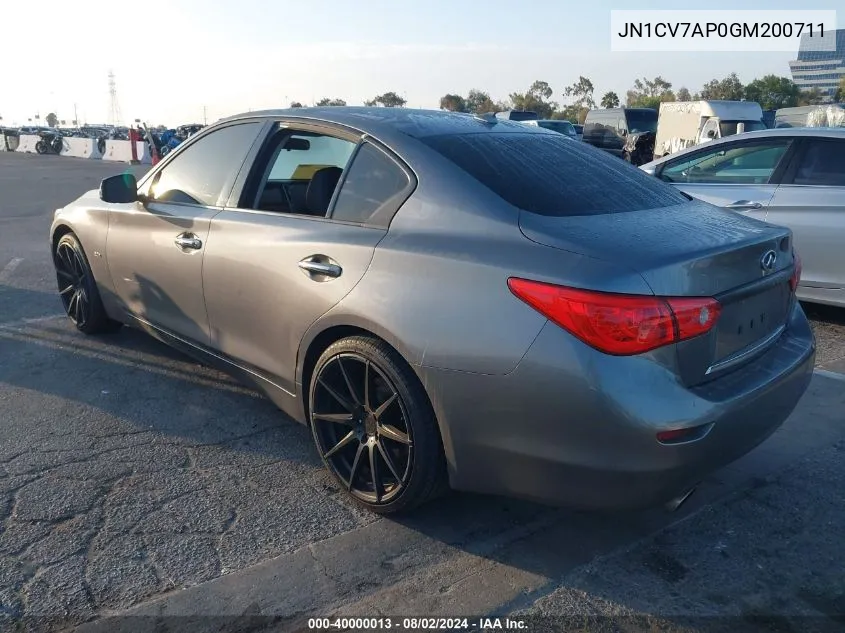 JN1CV7AP0GM200711 2016 Infiniti Q50 2.0T Base