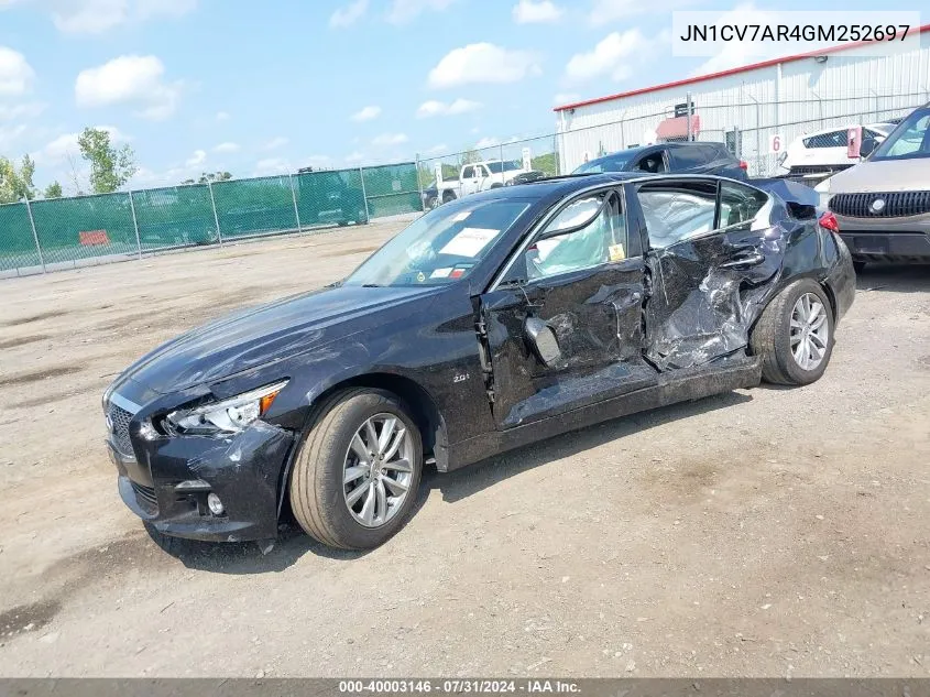 JN1CV7AR4GM252697 2016 Infiniti Q50 2.0T Base/2.0T Premium